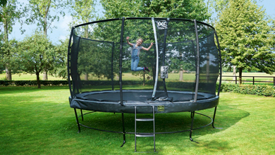 What are the differences between the Elegant trampolines from EXIT Toys?
