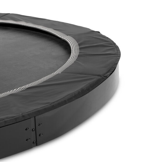 EXIT InTerra ground-level sports trampoline ø366cm - black