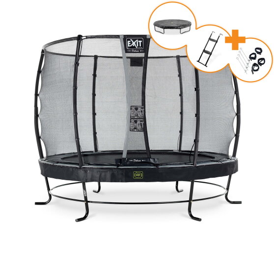 EXIT Elegant Premium trampoline complete set ø305cm - black