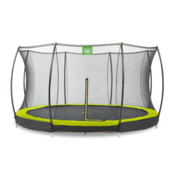 EXIT Silhouette ground trampoline ø366cm with safety net - green